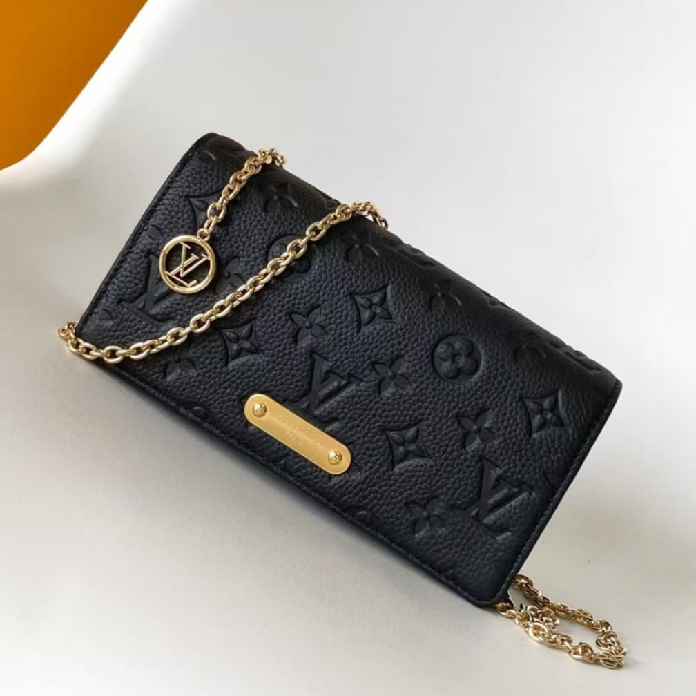 Louis Vuitton Wallet on Chain Lily  Monogram Empreinte Leather Pre-Owned Authentic