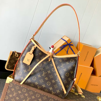 M46203 Pre-Owned Authentic Louis Vuitton Carry All MM with Authentic RFID Tag