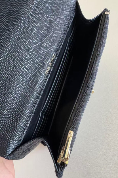 Pre-Owned Authentic Chanel Chain Backpack Medium, Grained Calfskin