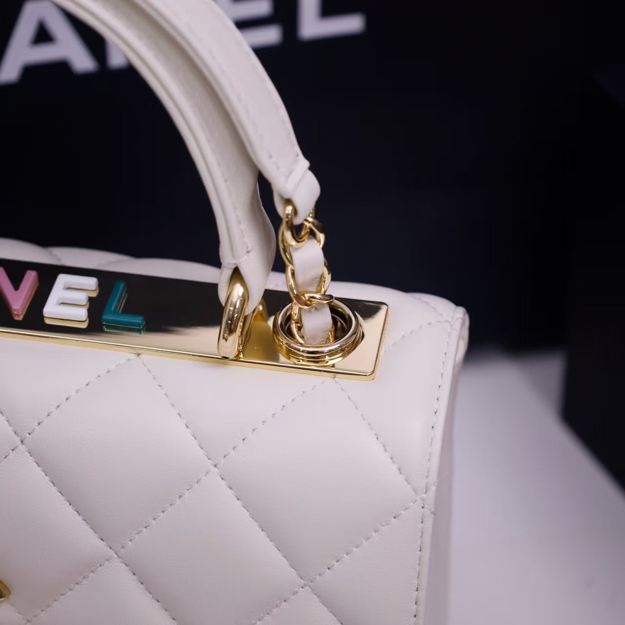 Pre-Owned  Authentic Chanel Trendy Multi-Color