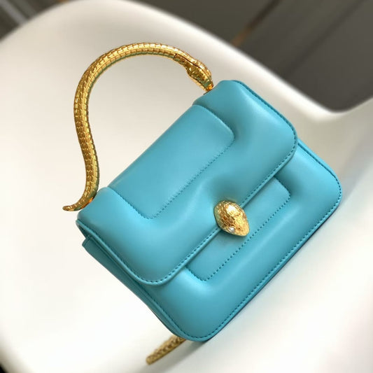 Bvlgari Serpenti Maestrale Leather Handbag Pre-Owned Authentic