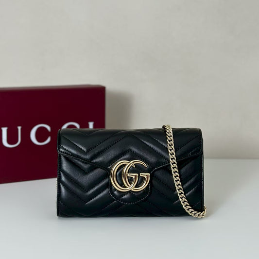 Gucci GG Marmont Small Black Bag Pre-Owned Authentic