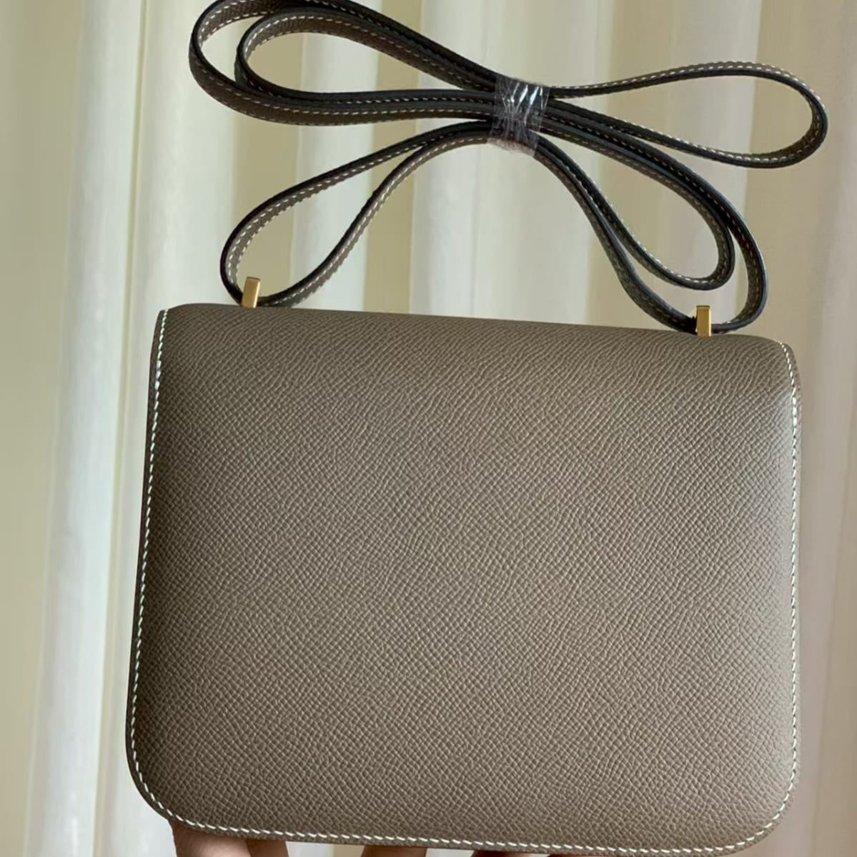 Hermès Constance 18 Epsom Leather Etain with Rose Gold Hardware  Pre-Owned Authentic