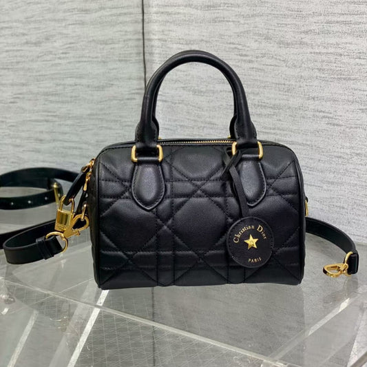 Dior Groove 20 Bag – Black Calfskin with Macrocannage Quilting Pre-Owned Authentic