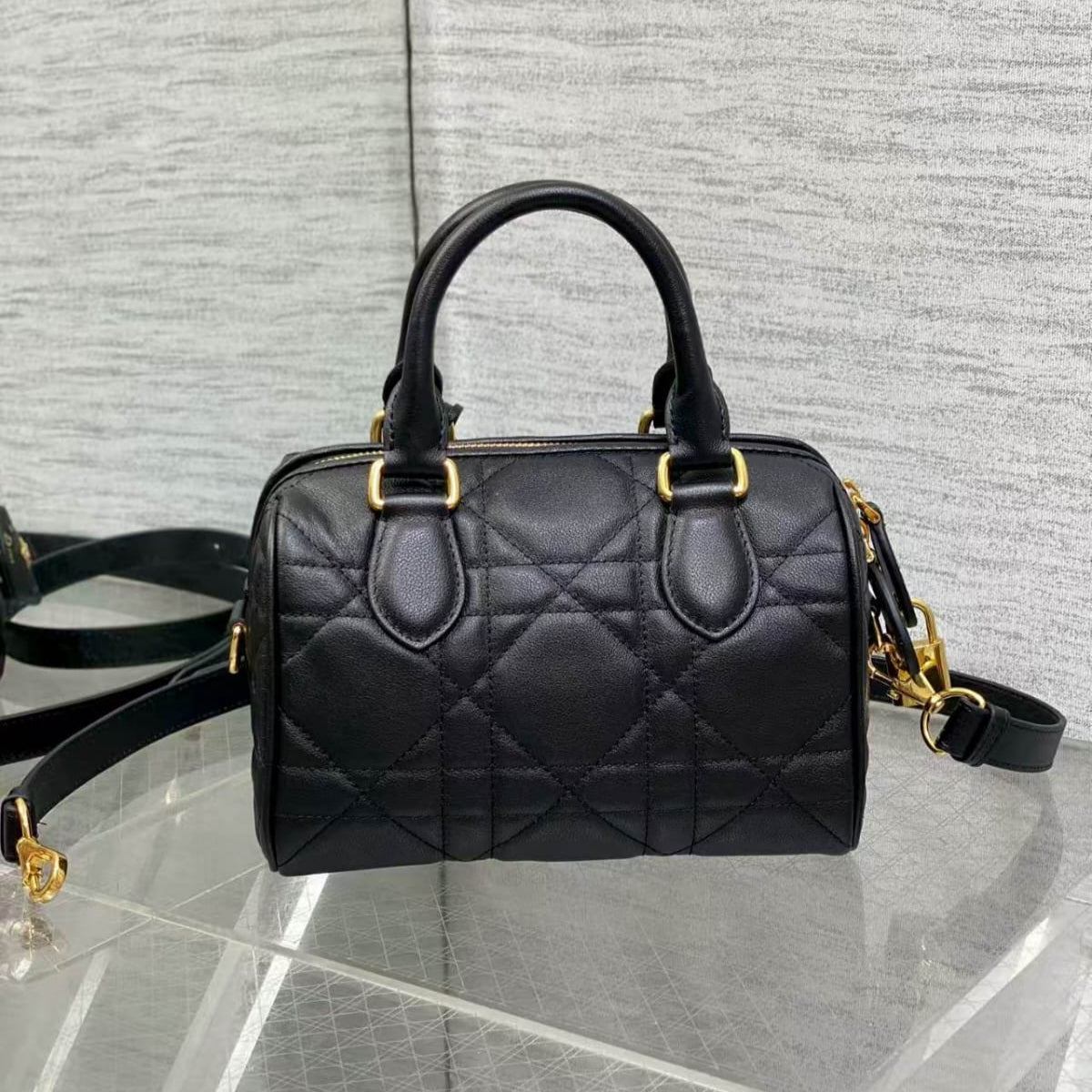 Dior Groove 20 Bag – Black Calfskin with Macrocannage Quilting Pre-Owned Authentic