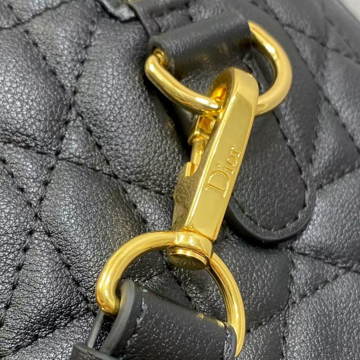 Dior Groove 20 Bag – Black Calfskin with Macrocannage Quilting Pre-Owned Authentic