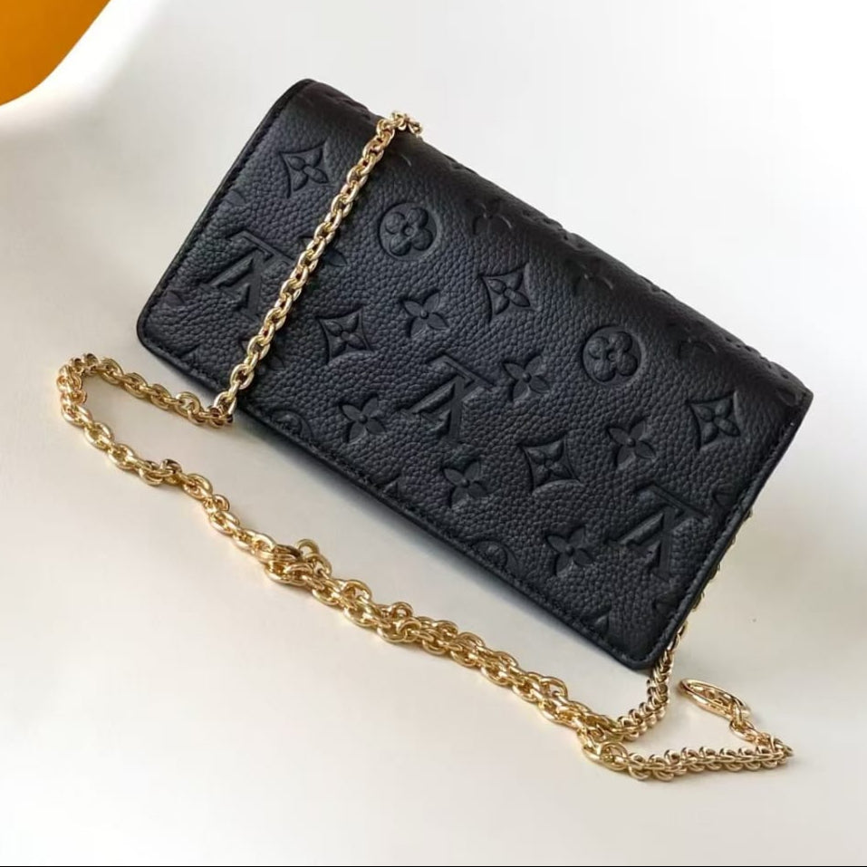 Louis Vuitton Wallet on Chain Lily  Monogram Empreinte Leather Pre-Owned Authentic