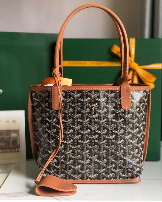 Goyard Anjou Mini Tote in Black and Tan – Pre-Owned Authentic