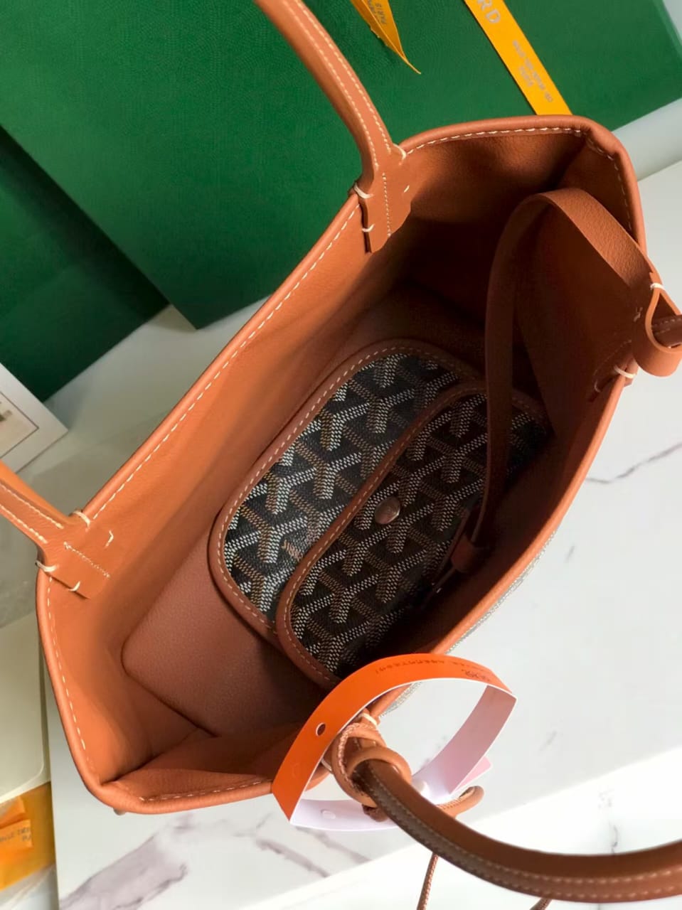 Goyard Anjou Mini Tote in Black and Tan – Pre-Owned Authentic