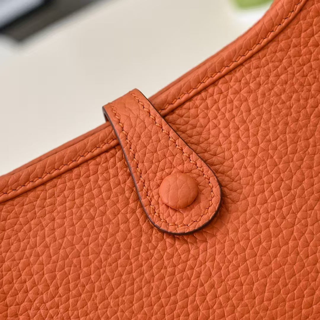 Hermes Evelyne TPM Taurillon Clemence Orange – Pre-Owned Authentic