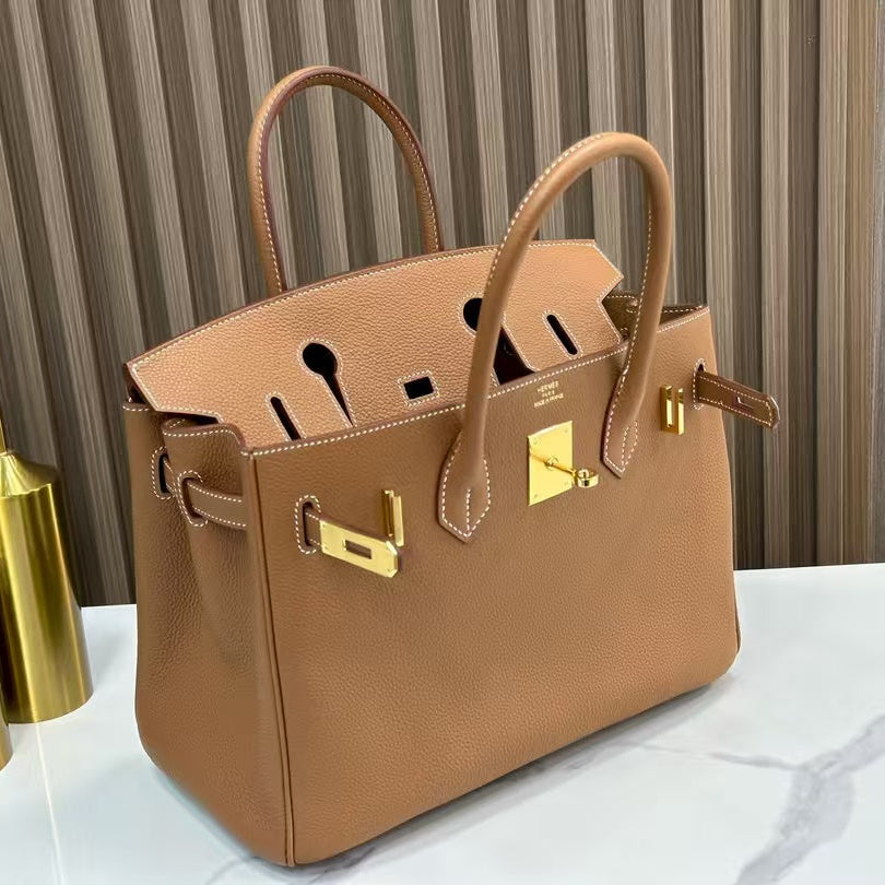 Hermes Birkin 30 Togo Leather in Gold with Gold Hardware – Pre-Owned Authentic