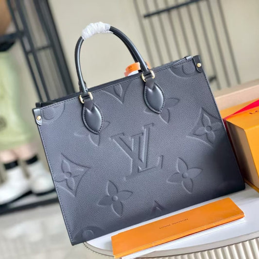Pre-Owned Authentic Louis Vuitton OnTheGo MM Black