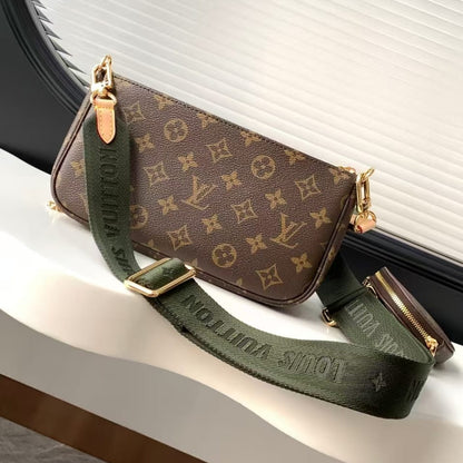 M44813 Pre-Owned Authentic Louis Vuitton Multi Pochette with Authentic RFID Tag