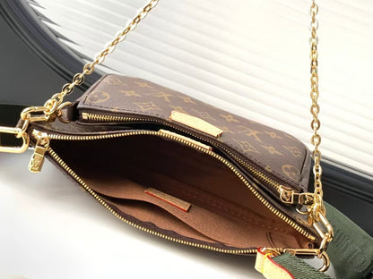 M44813 Pre-Owned Authentic Louis Vuitton Multi Pochette with Authentic RFID Tag