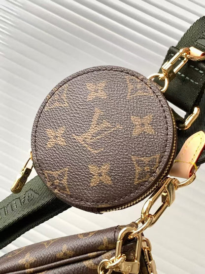 M44813 Pre-Owned Authentic Louis Vuitton Multi Pochette with Authentic RFID Tag