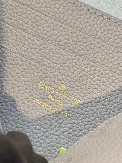 M46919 Pre-Owned Authentic Louis Vuitton Wallet On Chain Ivy Blue with Authentic RFID Tag