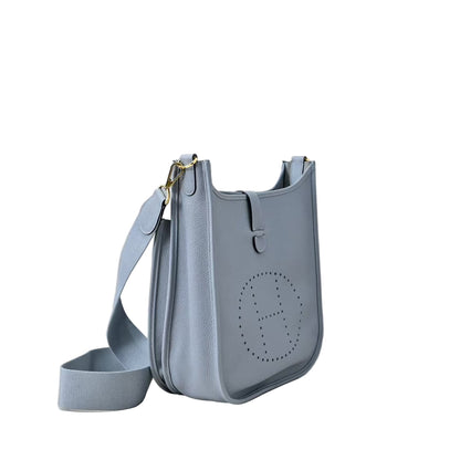 Pre-Owned Authentic Hermes Evelyne 23  Light Blue