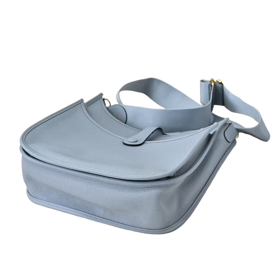 Pre-Owned Authentic Hermes Evelyne 23  Light Blue
