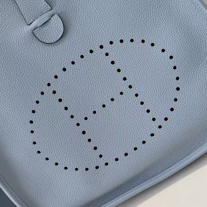 Pre-Owned Authentic Hermes Evelyne 23  Light Blue