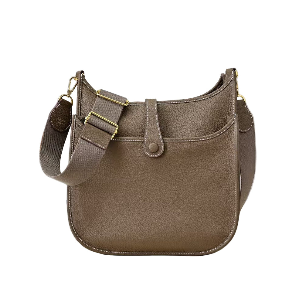 Pre-Owned Authentic - Hermes Evelyne 23  Taurillon Clemence Etoupe