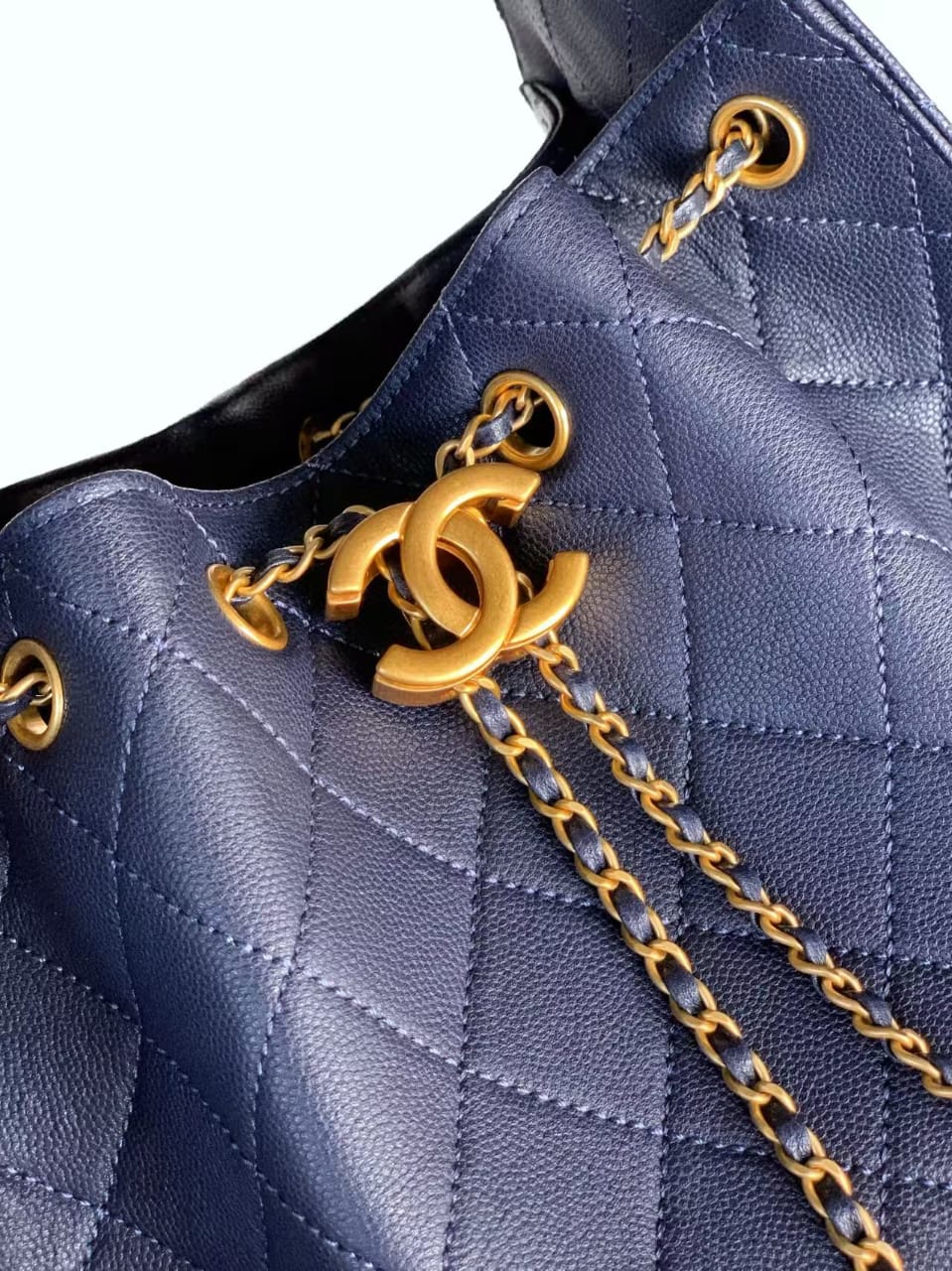 Pre-Owned Authentic Chanel 25 Small Light Blue Hobo AS5293