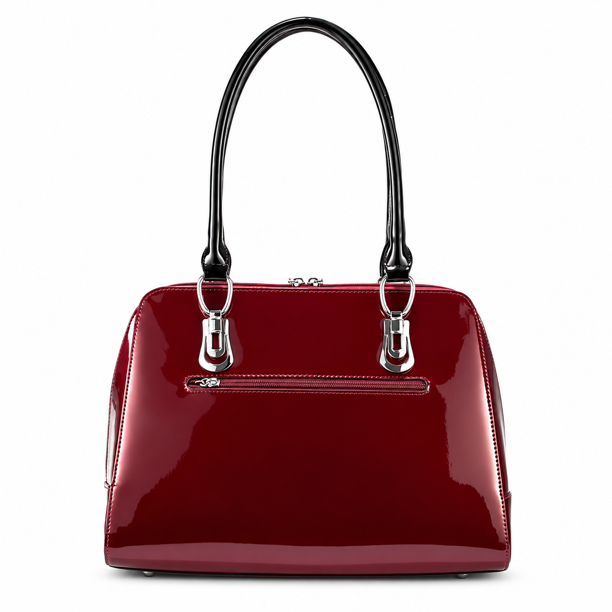 Diana Red Leopard Print Calfskin Handbag back view