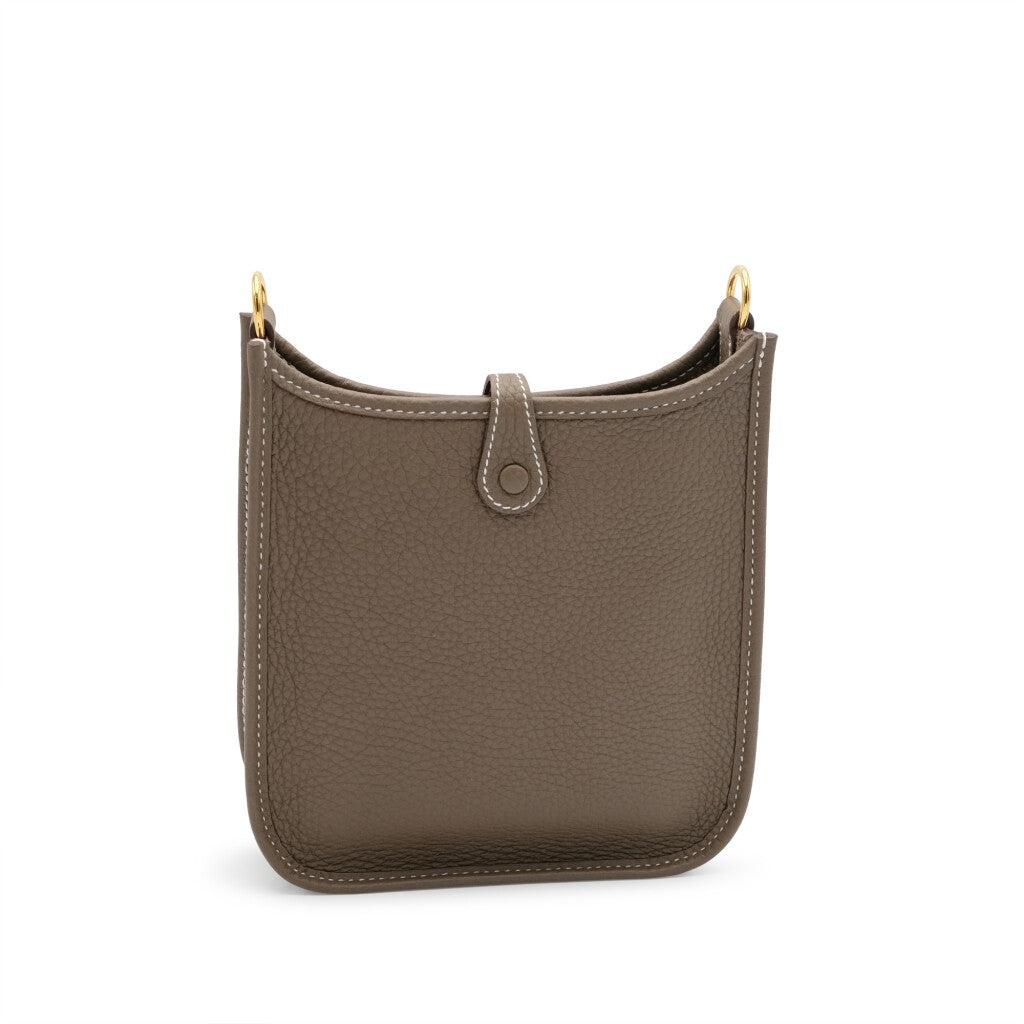 Hermès Evelyne TPM Clemence Etoupe with Gold Hardware – Pre-Owned Authentic