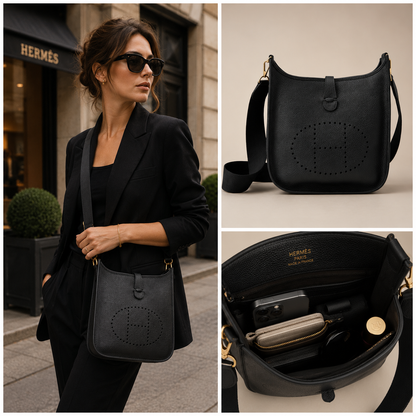 Pre-Owned Authentic - Hermes Evelyne 23  Clemence Black