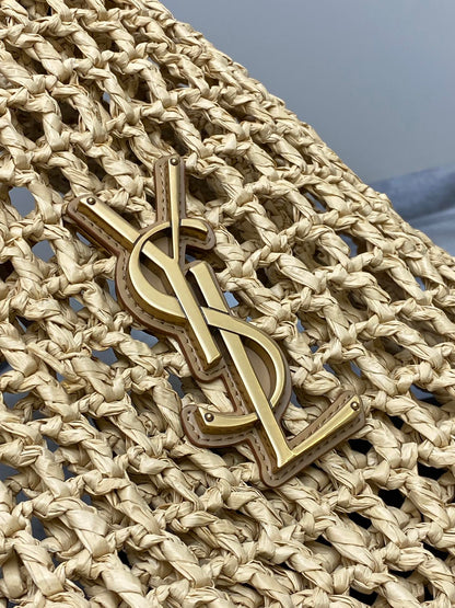 Saint Laurent Oxalis Bag in Raffia Macrame - Pre-owned Authentic