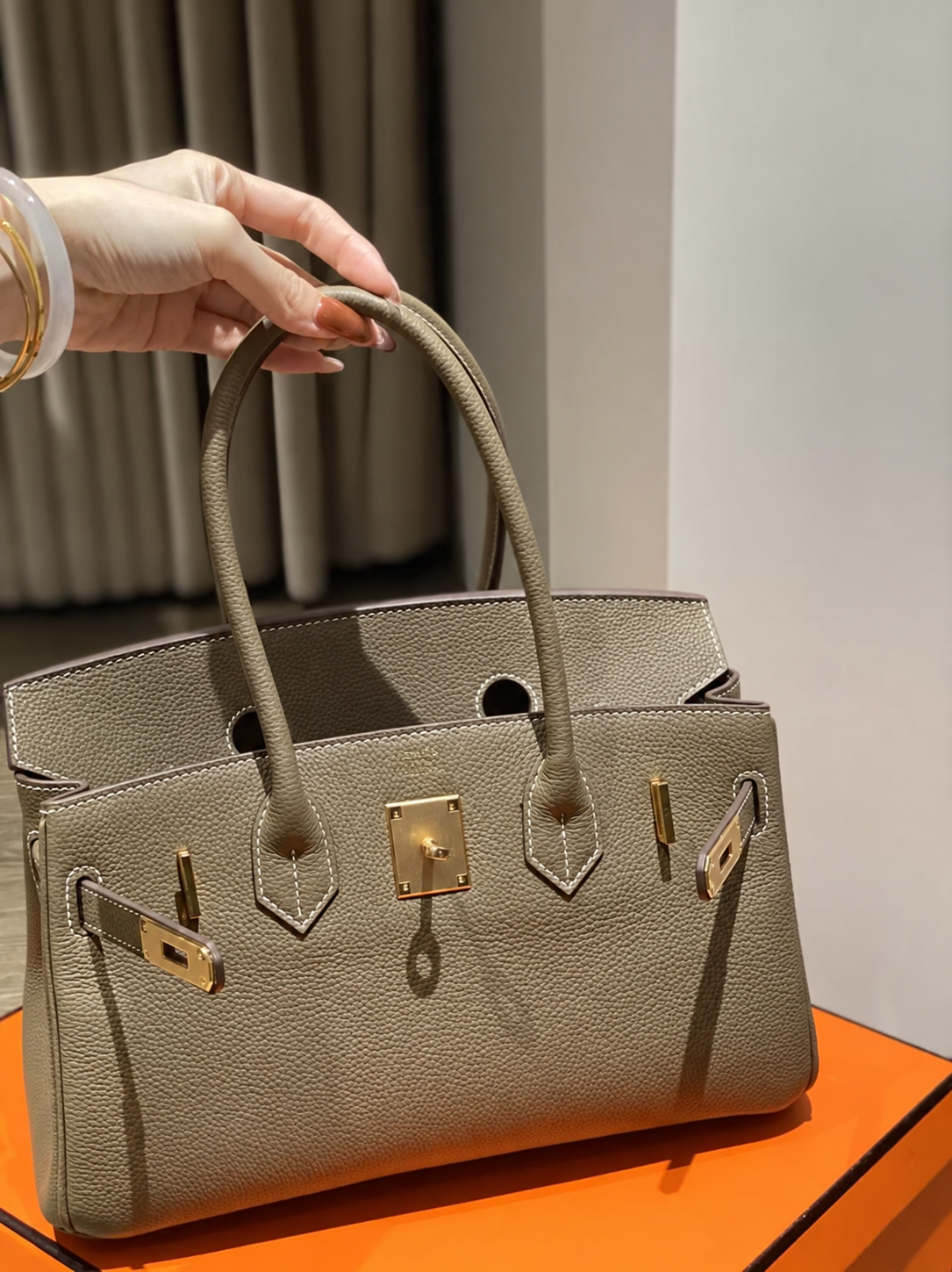 Hermès Shoulder Birkin Light 29 in Elephant Gray| Pre-owned Authentic