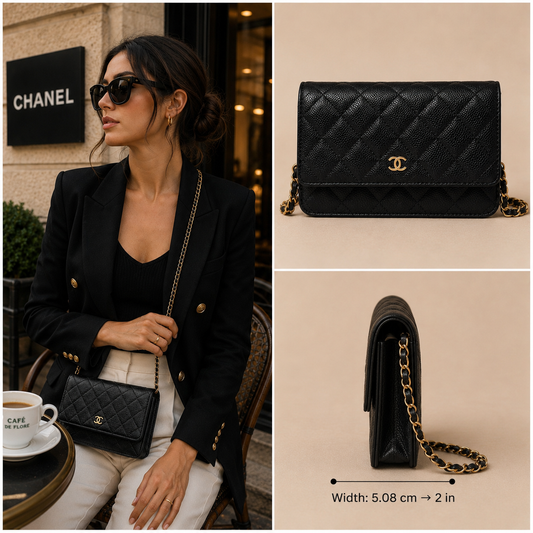 Chanel  Caviar Quilted Wallet Black - Pre-Owned Authentic