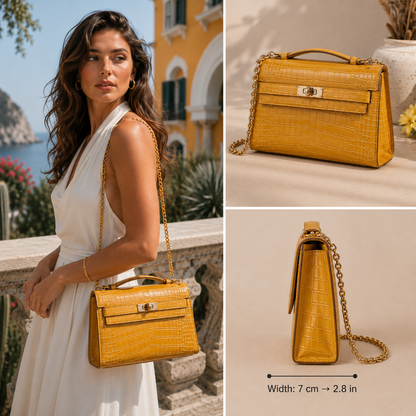 Hermes Kelly Pochette Yellow - Pre-Owned Authentic