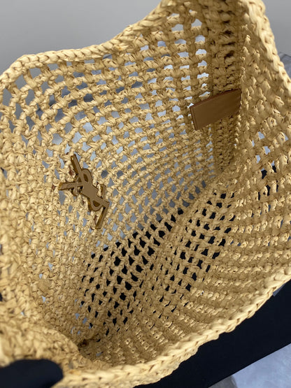 Saint Laurent Oxalis Bag in Raffia Macrame - Pre-owned Authentic