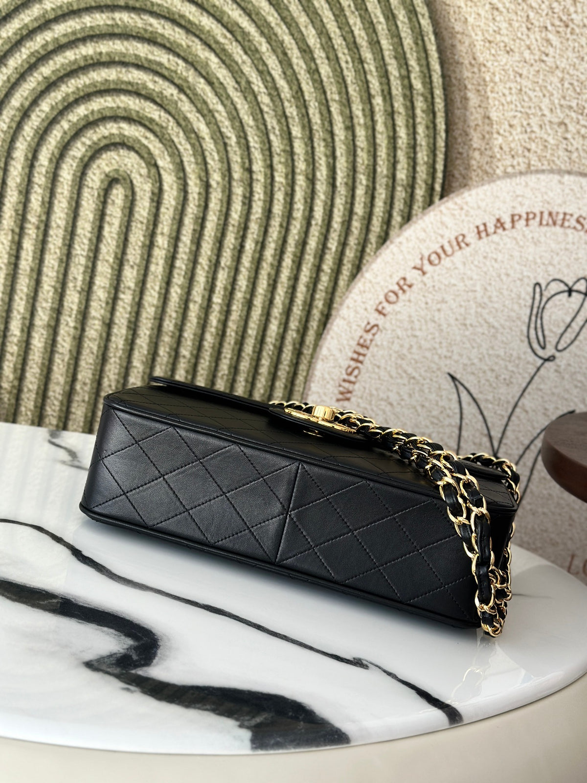 Chanel Vintage Classic Flap Bag bottom view