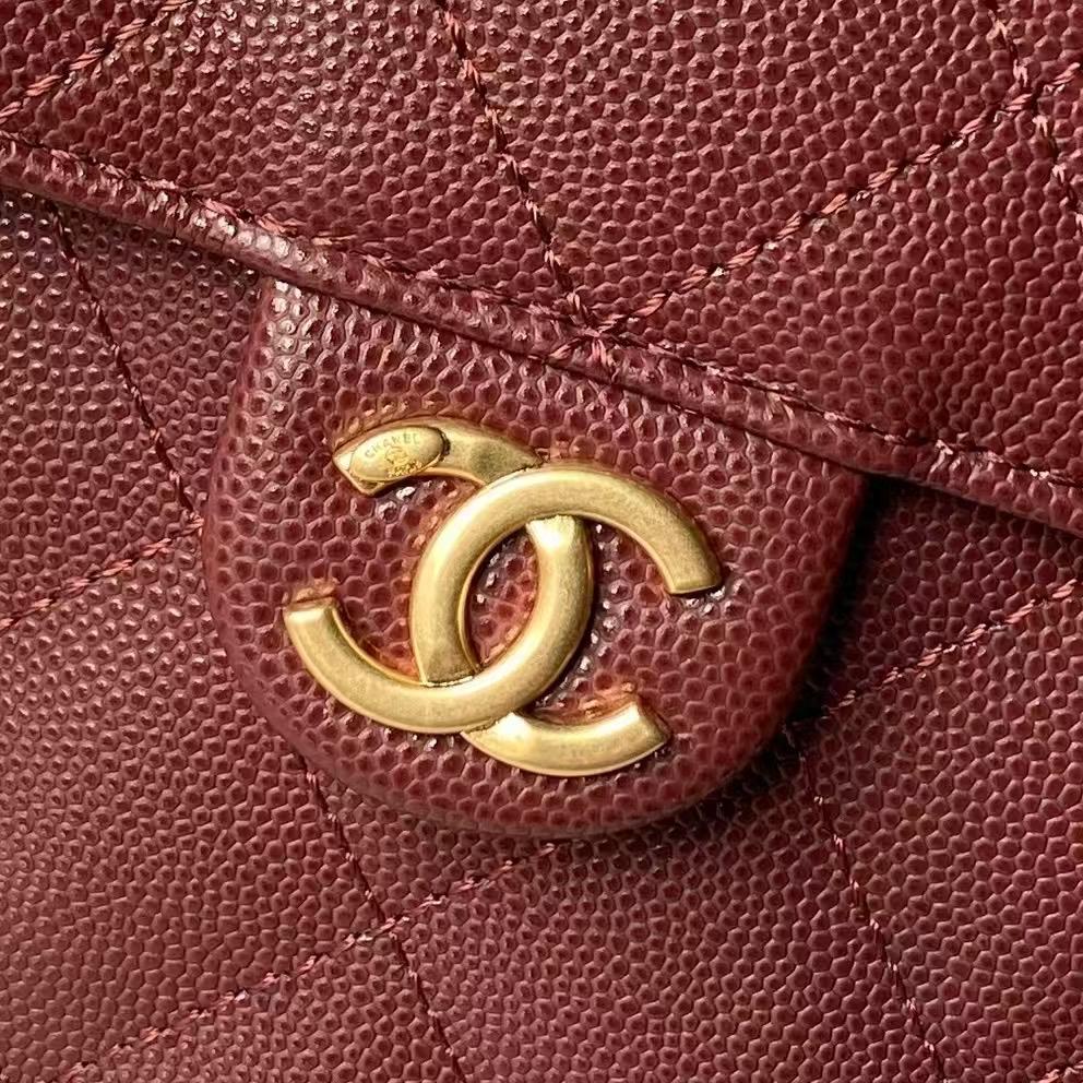 Chanel 25 Small Hobo – Burgundy Calfskin  CC hardware