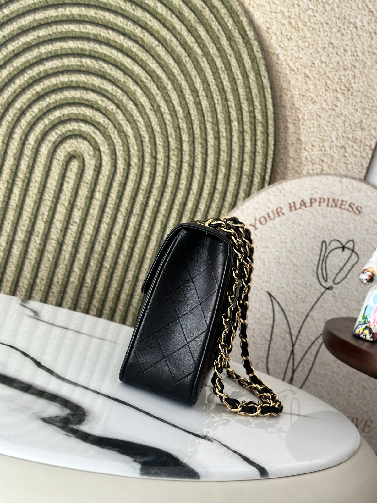 Chanel Vintage Classic Flap Bag side view