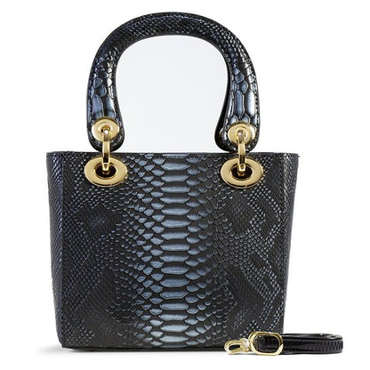 Mini Galina Black-Leather Handbag BH30-1889BLK