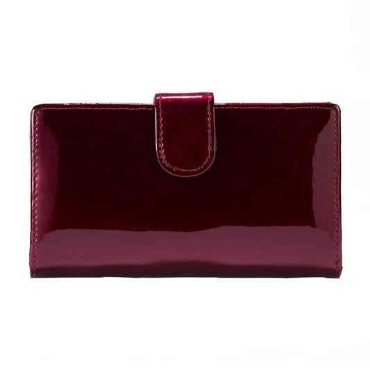 Python Print Burgundy- Medium-Leather Wallet WB-502BURG