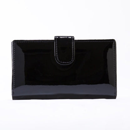 Python Print Black- Medium-Leather Wallet WB-502BLK