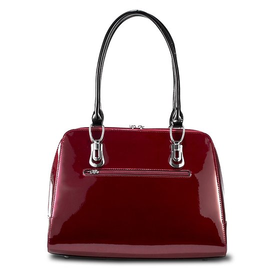 Diana Red Leopard Print Leather Handbag BH52-7573R