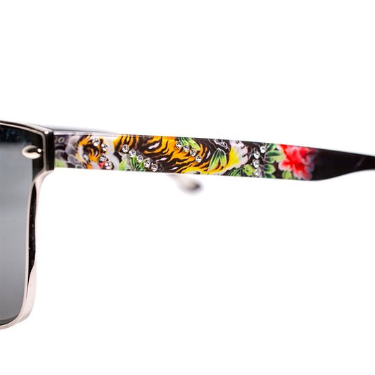 BV1902T C2 Unisex Bravo Tiger Print Sunglasses