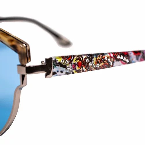 BV1903T C1 Unisex Bravo Tiger Print Sunglasses