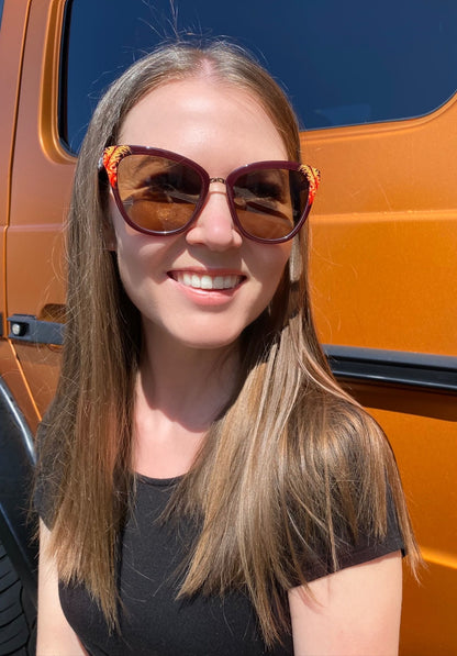 BV1904T C3 Unisex Tiger Print Sunglasses