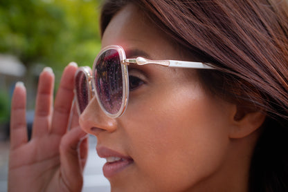 BV4461 C2 Bravo Sunglassses  Silver Sparkle Lens Collection