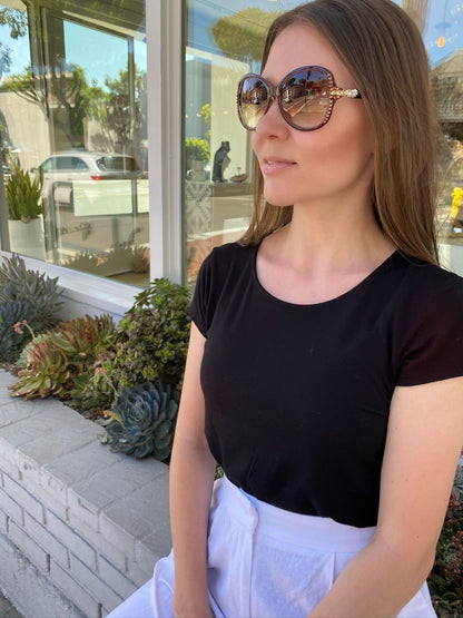 LE192006 BR-B Leah. S Sunglasses